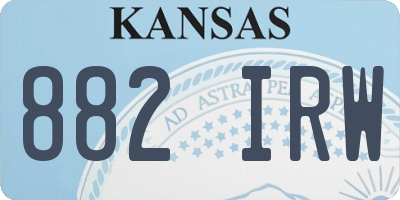 KS license plate 882IRW