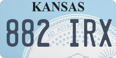KS license plate 882IRX
