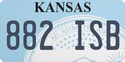 KS license plate 882ISB
