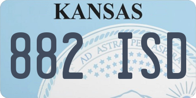 KS license plate 882ISD