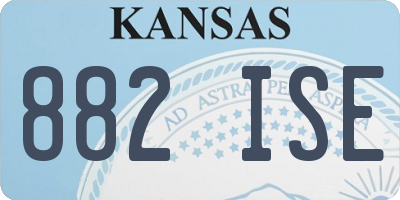 KS license plate 882ISE
