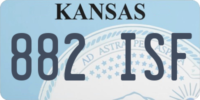 KS license plate 882ISF