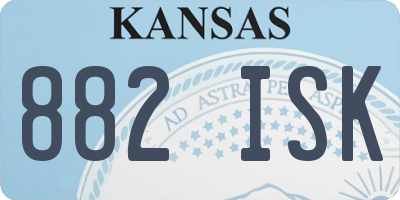 KS license plate 882ISK