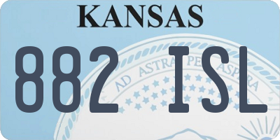 KS license plate 882ISL