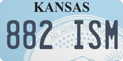 KS license plate 882ISM