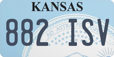 KS license plate 882ISV