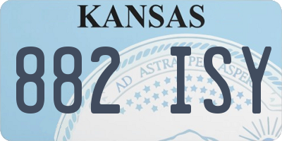 KS license plate 882ISY