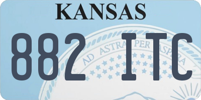 KS license plate 882ITC
