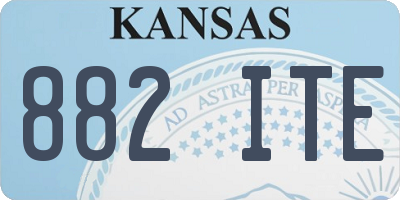 KS license plate 882ITE