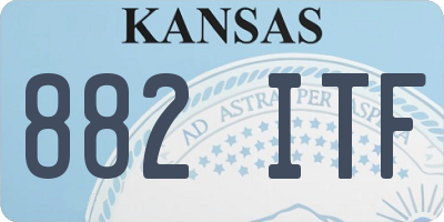 KS license plate 882ITF