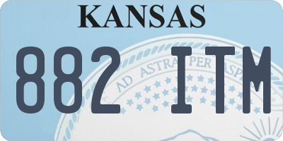 KS license plate 882ITM