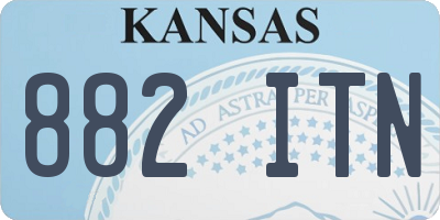KS license plate 882ITN