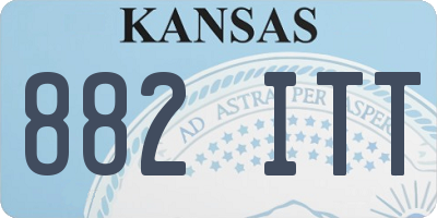 KS license plate 882ITT