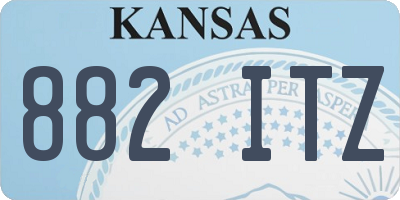 KS license plate 882ITZ