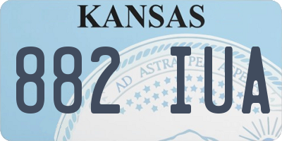 KS license plate 882IUA