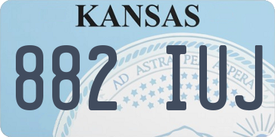 KS license plate 882IUJ