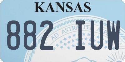 KS license plate 882IUW