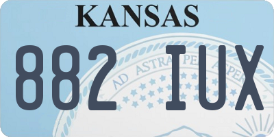 KS license plate 882IUX