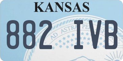 KS license plate 882IVB