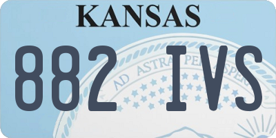 KS license plate 882IVS