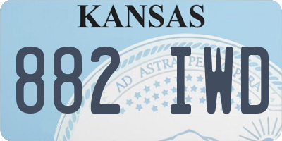 KS license plate 882IWD