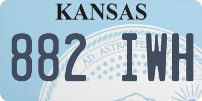 KS license plate 882IWH