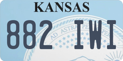 KS license plate 882IWI