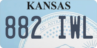 KS license plate 882IWL