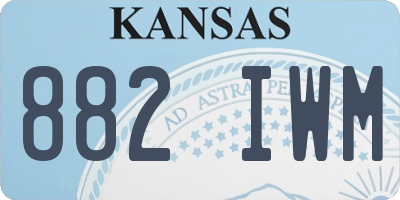 KS license plate 882IWM