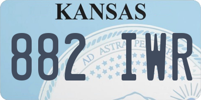 KS license plate 882IWR