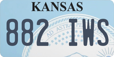 KS license plate 882IWS