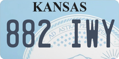 KS license plate 882IWY