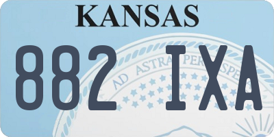 KS license plate 882IXA