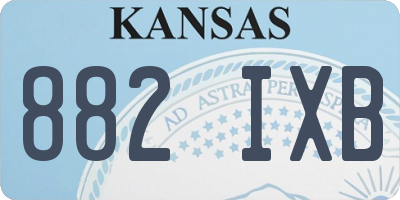 KS license plate 882IXB
