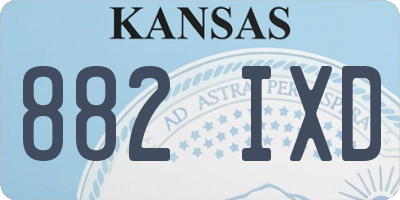 KS license plate 882IXD