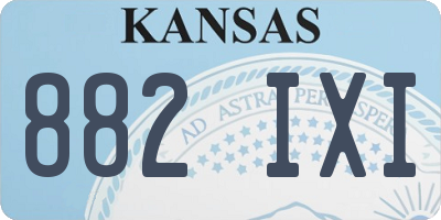 KS license plate 882IXI