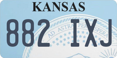 KS license plate 882IXJ