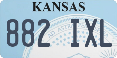KS license plate 882IXL