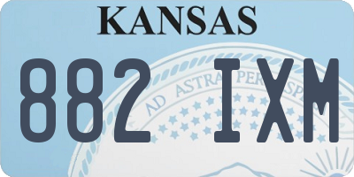 KS license plate 882IXM