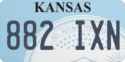 KS license plate 882IXN