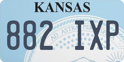 KS license plate 882IXP