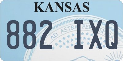 KS license plate 882IXQ
