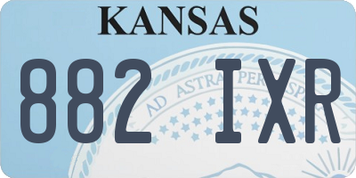KS license plate 882IXR