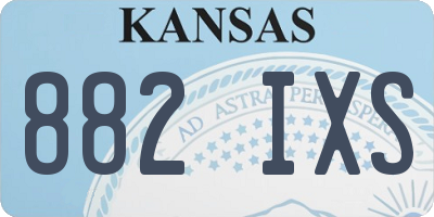 KS license plate 882IXS