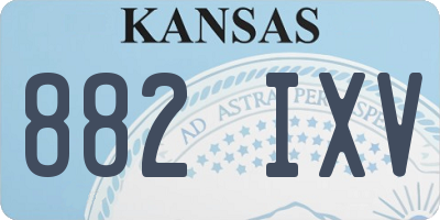 KS license plate 882IXV