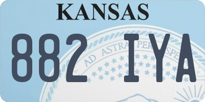 KS license plate 882IYA