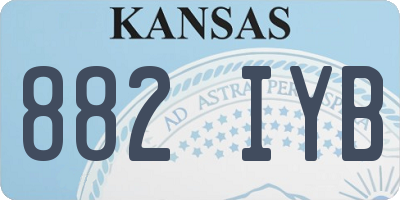 KS license plate 882IYB