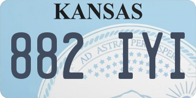 KS license plate 882IYI