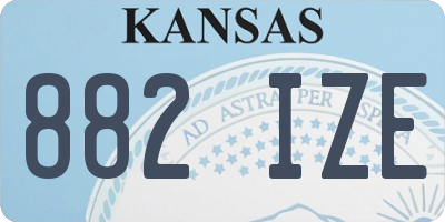 KS license plate 882IZE