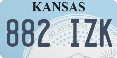 KS license plate 882IZK